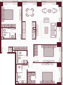 Квартира 130,1 м², 4-комнатная - изображение 1