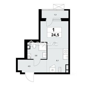 Квартира 24,3 м², студия - изображение 1