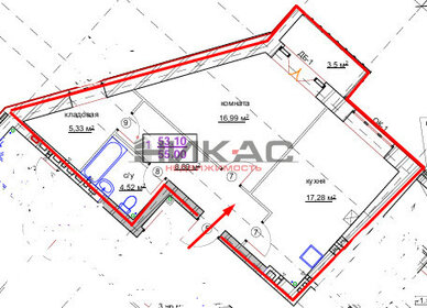 Квартира 55 м², 1-комнатная - изображение 1
