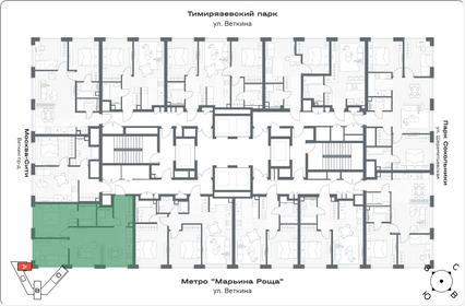 Квартира 61,7 м², 2-комнатная - изображение 3