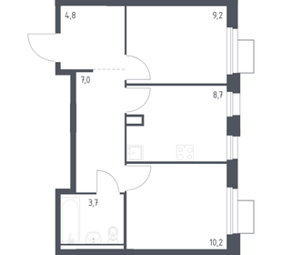 Квартира 43,6 м², 2-комнатная - изображение 1