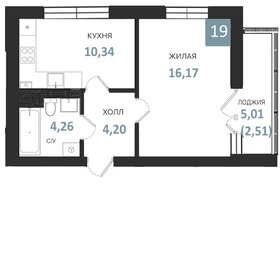 Квартира 35 м², 1-комнатная - изображение 1