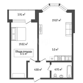 Квартира 57,1 м², 2-комнатная - изображение 1