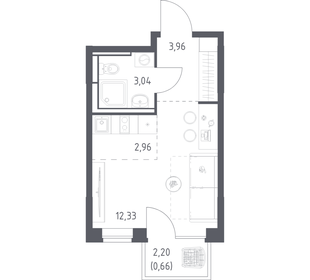 Квартира 23 м², студия - изображение 1