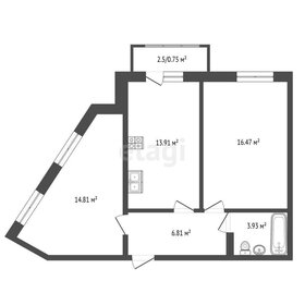 Квартира 49,8 м², 2-комнатная - изображение 1