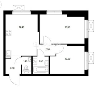 Квартира 48 м², 2-комнатная - изображение 1