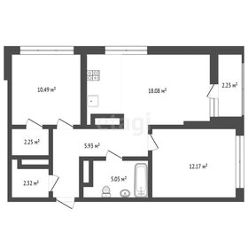 Квартира 60,8 м², 2-комнатная - изображение 1