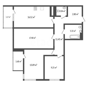 Квартира 86,9 м², 3-комнатная - изображение 1