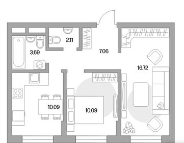 Квартира 48 м², 2-комнатная - изображение 1