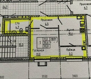 Квартира 34 м², 1-комнатная - изображение 1