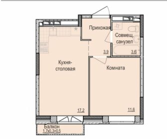 Квартира 38 м², 1-комнатная - изображение 1