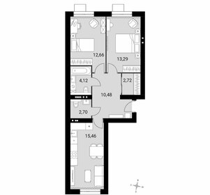Квартира 61,4 м², 2-комнатная - изображение 1