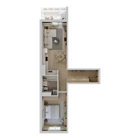 Квартира 49,1 м², 1-комнатная - изображение 2