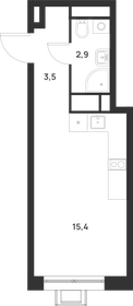 Квартира 21,8 м², студия - изображение 1