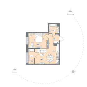 Квартира 51,6 м², 1-комнатная - изображение 1