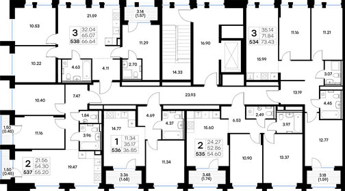 Квартира 66,6 м², 3-комнатная - изображение 2