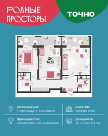 Квартира 70,8 м², 2-комнатная - изображение 1