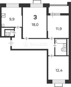 Квартира 72 м², 3-комнатная - изображение 1