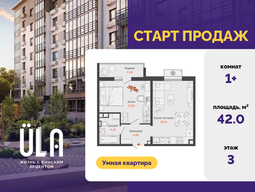 Квартира 42 м², 1-комнатная - изображение 1
