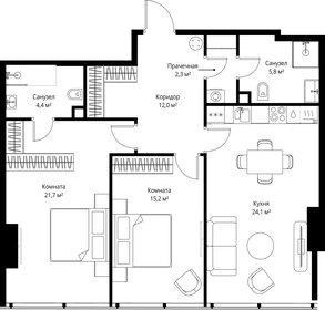 Квартира 85,5 м², 2-комнатная - изображение 2