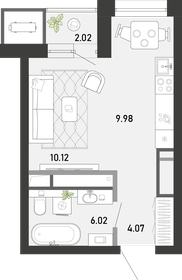 Квартира 32,2 м², студия - изображение 1