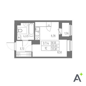 Квартира 23,8 м², студия - изображение 1