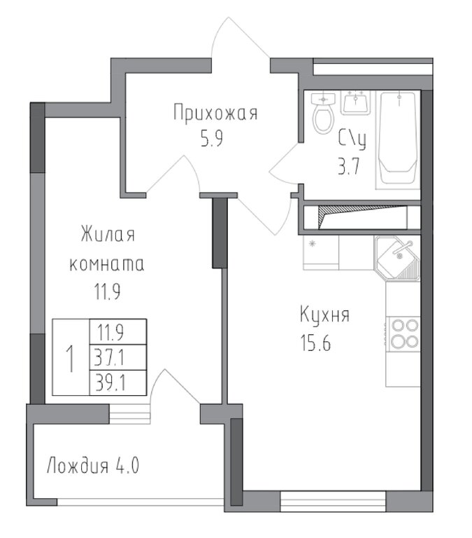 Варианты планировок ЖК «Поколение» - планировка 2