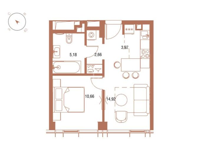 32 м², 1-комнатная квартира 18 500 000 ₽ - изображение 66