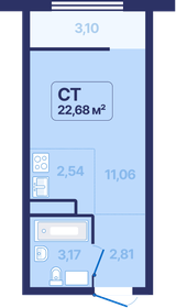 Квартира 22,7 м², студия - изображение 1