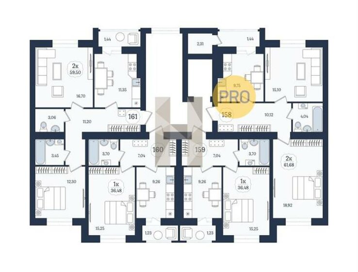36,5 м², 1-комнатная квартира 8 135 040 ₽ - изображение 25