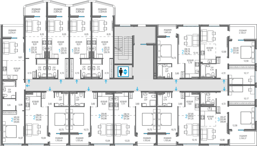 68,6 м², 3-комнатная квартира 8 500 000 ₽ - изображение 94