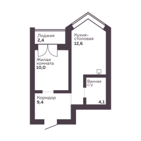 Квартира 36,1 м², 1-комнатная - изображение 1