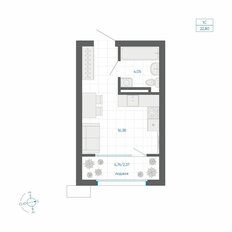 Квартира 22,8 м², студия - изображение 2