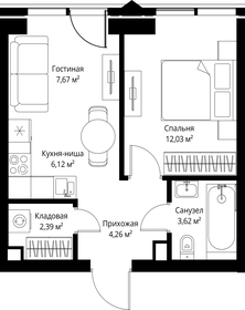 Квартира 36,1 м², 1-комнатная - изображение 2
