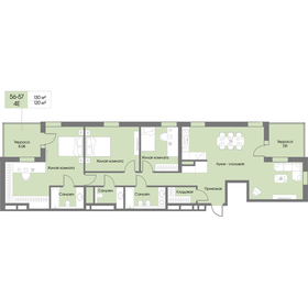 Квартира 120 м², 3-комнатные - изображение 1