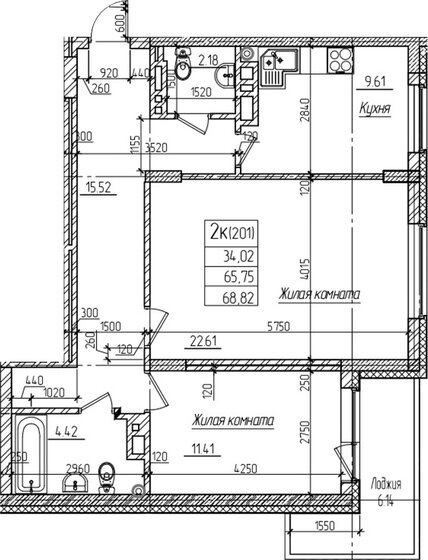 62 м², 2-комнатная квартира 13 300 000 ₽ - изображение 45