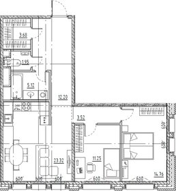 Квартира 75,8 м², 2-комнатная - изображение 1