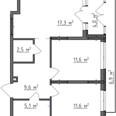 Квартира 61,8 м², 2-комнатная - изображение 3