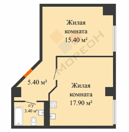 95,5 м², 2-комнатная квартира 7 928 000 ₽ - изображение 24
