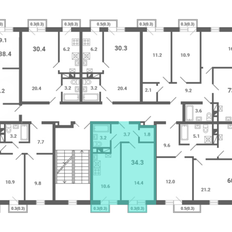Квартира 34,3 м², 1-комнатная - изображение 2