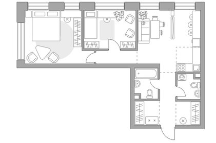 Квартира 70,2 м², 3-комнатная - изображение 1