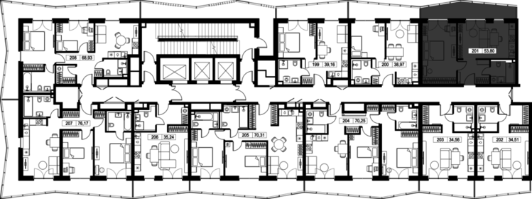 Квартира 53,8 м², 1-комнатная - изображение 3
