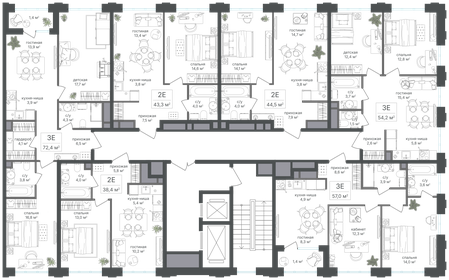 Квартира 44,5 м², 2-комнатная - изображение 2