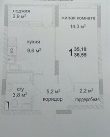Квартира 36,6 м², 1-комнатная - изображение 1