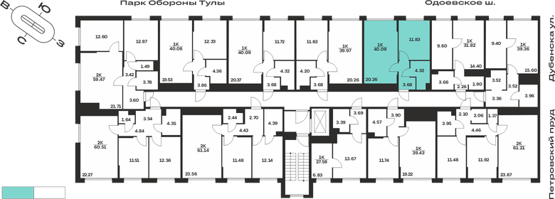 Квартира 40,1 м², 1-комнатная - изображение 2