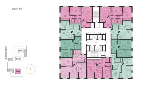 Квартира 60,8 м², 2-комнатная - изображение 2