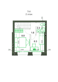 Квартира 41,3 м², 2-комнатная - изображение 2