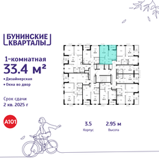 Квартира 33,4 м², 1-комнатная - изображение 2