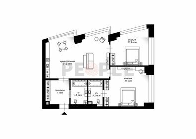 Квартира 75 м², 3-комнатная - изображение 1
