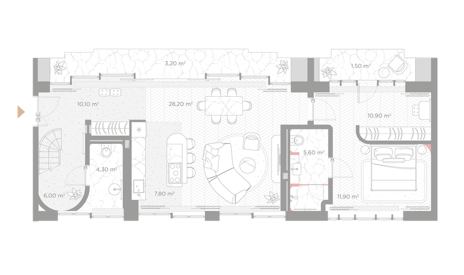 57,6 м², 1-комнатные апартаменты 136 216 080 ₽ - изображение 59